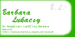 barbara lukacsy business card